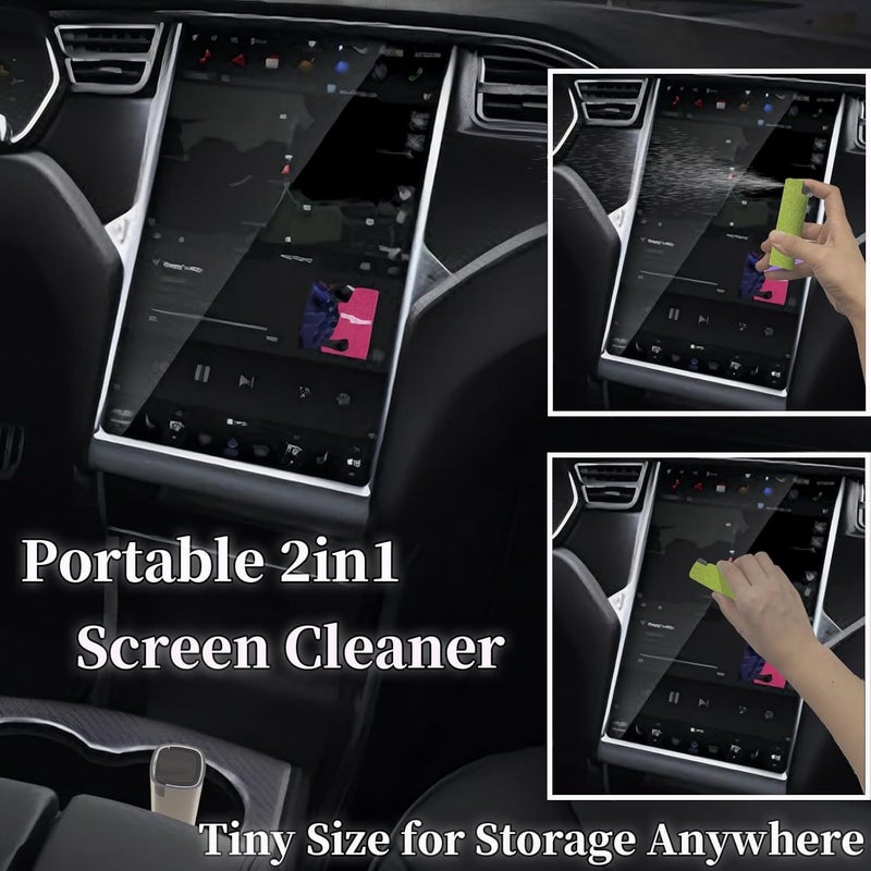 Hatstart Electronic Touch Screen Cleaner Spray and Wiper, Car Laptop Phone Computer TV Screen Cleaning Accessories for MacBook Display iPad iPhone, Fingerprint Eraser for Screens of Mac - Yellow Green Blue - Image 3
